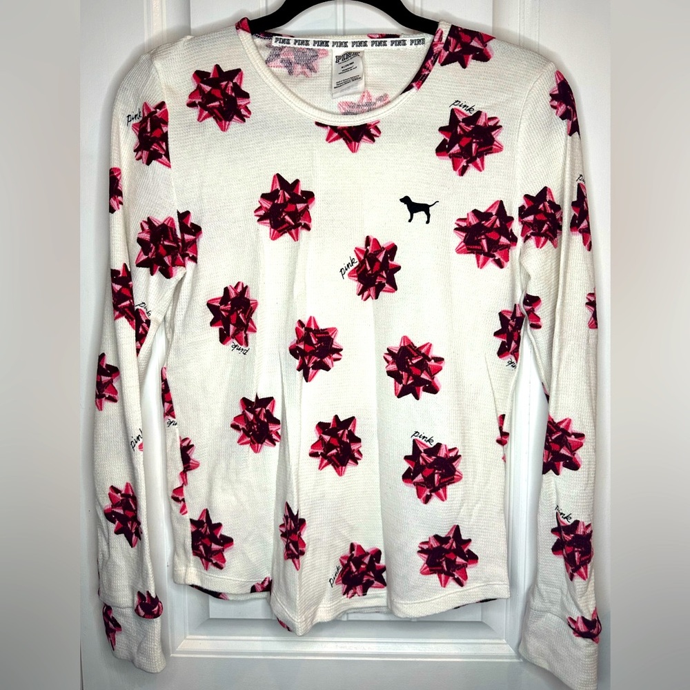 PINK thermal long sleeve with ribbons